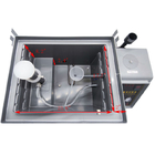 ΟΜΜ 1440L Μηχανή δοκιμής διάβρωσης με αλατιστικό ψεκασμό Θάλαμος δοκιμής ομίχλης αλατιού Θάλαμος δοκιμής διάβρωσης με αλατιστικό