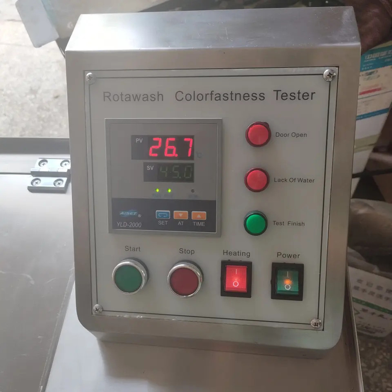 Μηχανή υψηλής απόδοσης Rotawash Color Fastness για δοκιμή υφασμάτων με σώμα από ανοξείδωτο χάλυβα και ρυθμιζόμενο χρόνο λειτουργίας