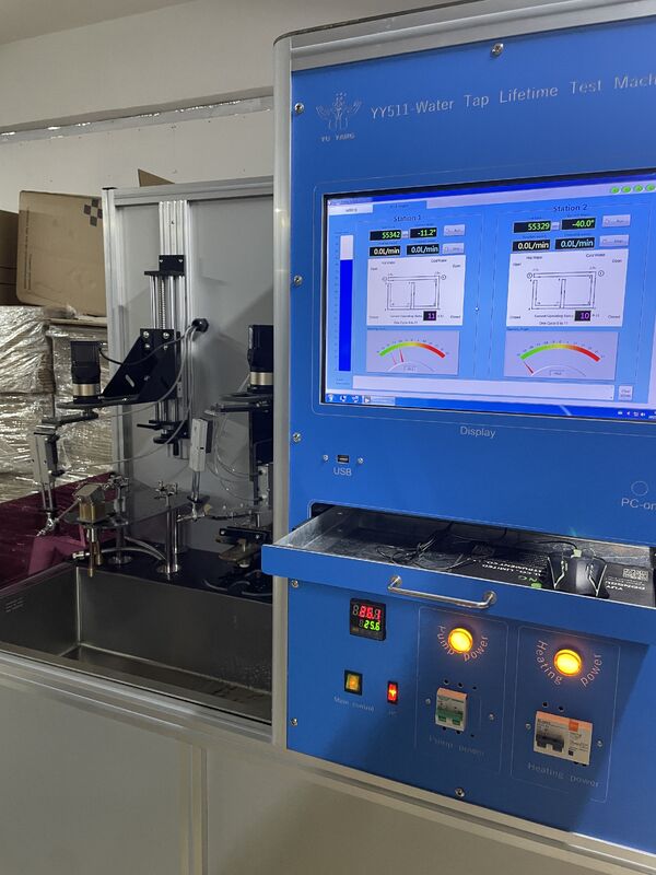 EN817 Επαγγελματικός δοκιμαστής ζωής διακόπτη βρύσης, αυτόματη κυκλοφορία νερού με θέρμανση, ταυτόχρονη δοκιμή δύο σταθμών για την αξιολόγηση της αντοχής της βρύσης