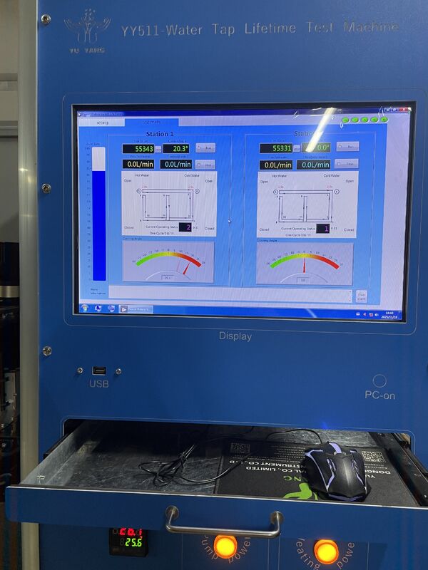 EN817 Μηχανή δοκιμής κύκλου ζωής της βρύσης με ελεγχόμενο από υπολογιστή και ρυθμιζόμενη ταχύτητα (0-15/min) και κατασκευή από ανοξείδωτο χάλυβα