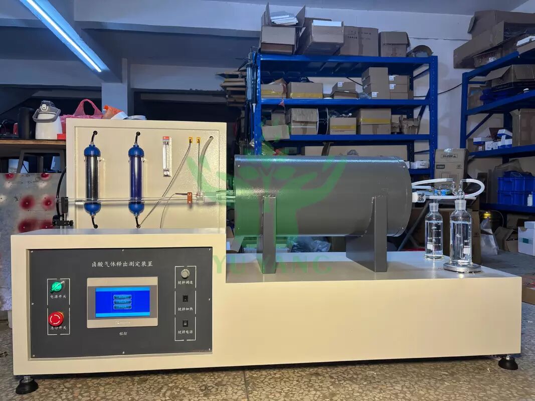 Halogen Acid Gas Cable Combustion Corrosivity Tester with PH Conductivity Measurement System Compliant with IEC 60754 and Featuring Stainless Steel Fixtures and Adjustable Electric Systems