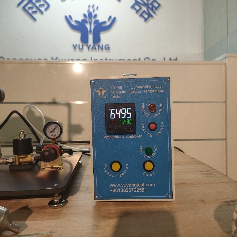 230V 50Hz Δοκιμαστής Ελάχιστης Θερμοκρασίας Ανάφλεξης Εύφλεκτης Σκόνης με Μηχανή Δοκιμής Ευφλεκτότητας Πίεσης 0 ~ 1 Bar