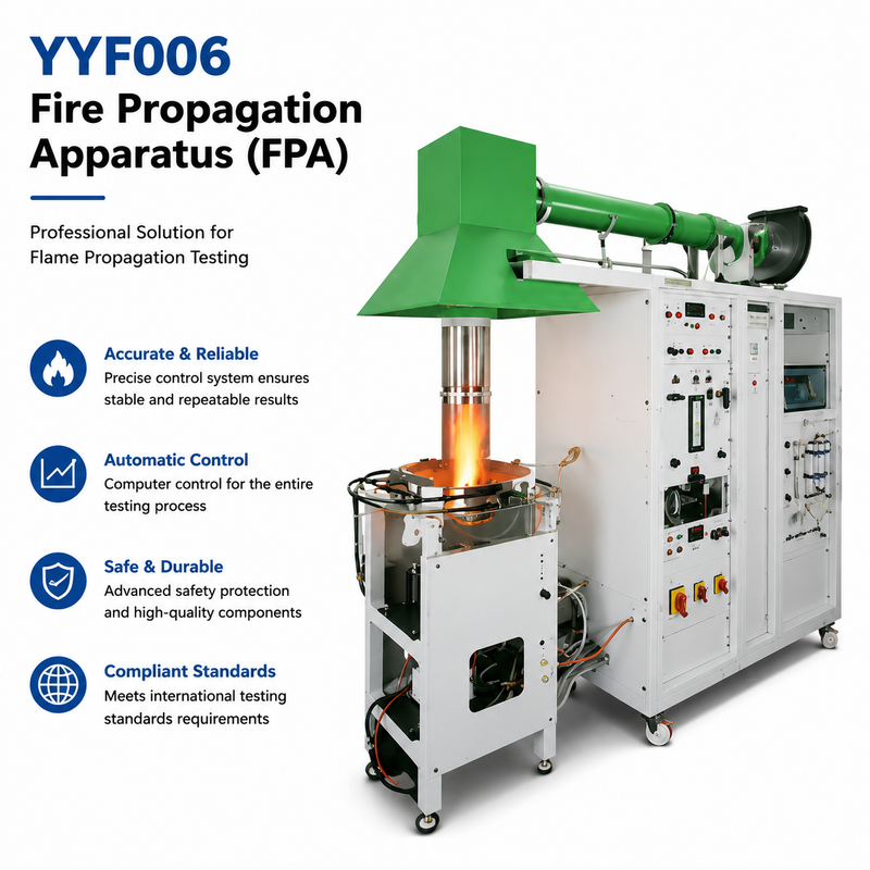Apparatus for Fire Propagation with Paramagnetic Oxygen Analyzer, Infrared CO2 Analyzer, and Thermopile-Type Heat Flow Meter for Flammability Testing