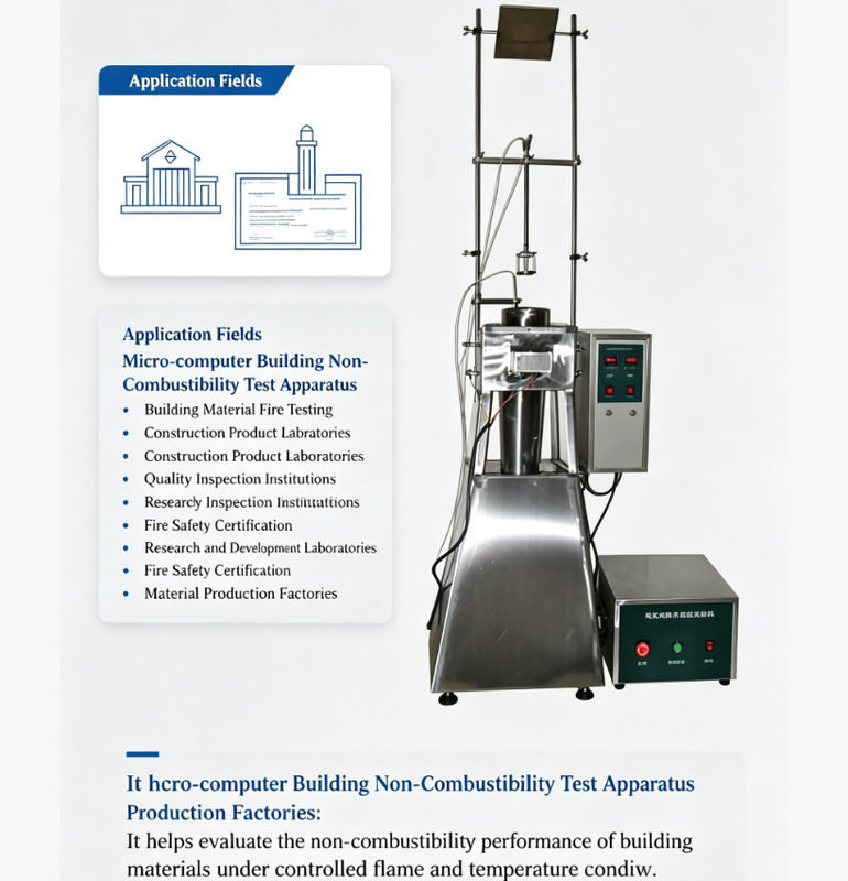 Microcomputer Controlled Non Combustibility Test Furnace For Building Material Fire Safety Performance Test