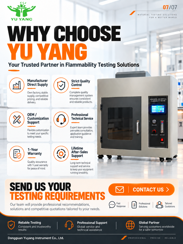 Horizontal and Vertical Flammability Tester PV 3357 UL Standard Automotive Interior Material Burning Test Equipment