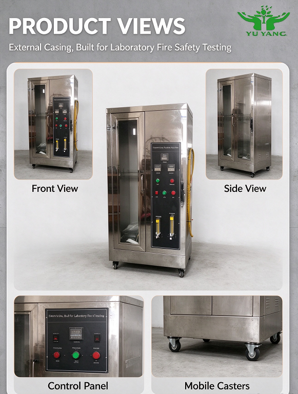 IEC 60332-1-1.2.3 Single Cable and Wire Flame Spread Flammability Analyzer EN 50086-1