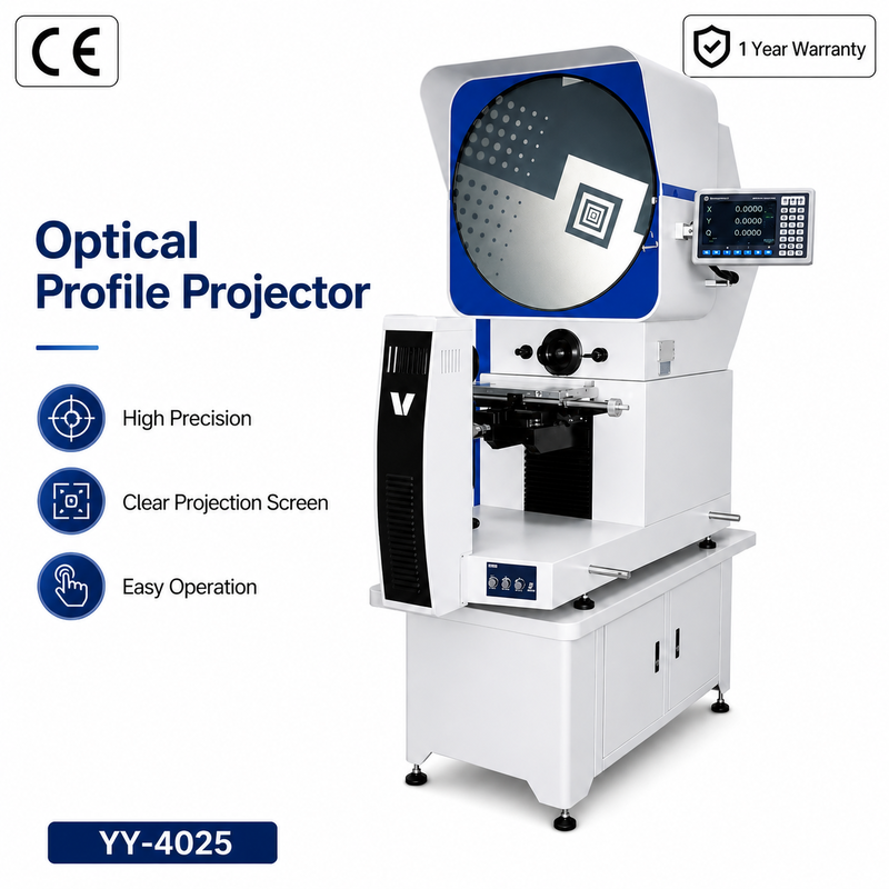 0.001 mm Measuring Resolution Profile Projector Optical Comparator with Φ300 mm Projection Screen and LED Cold Light Source